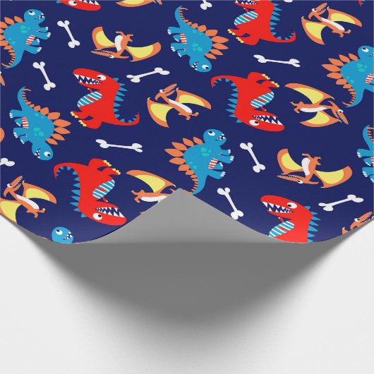 Cute dinosaurs cadeaupapier (Hoek)