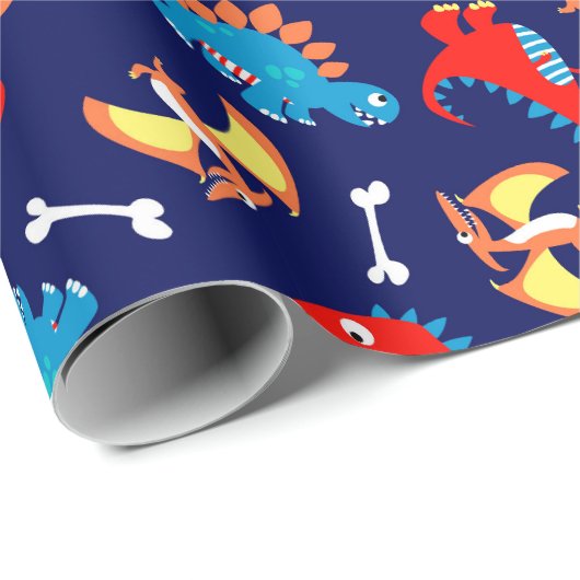 Cute dinosaurs cadeaupapier (Rol Hoek)