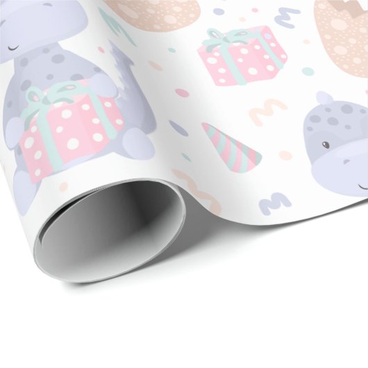 Cute Dinosaurs Cadeaupapier (Rol Hoek)