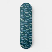 Cute Dinosaurs Dark Pattern Persoonlijk Skateboard (Voorkant)