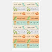 Cute Dinosaurs Day Care School Name Clothing Labels (Vel)
