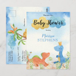 Cute Dinosaurs die Baby shower afspelen Briefkaart