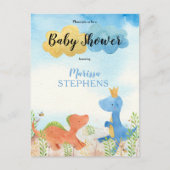 Cute Dinosaurs die Baby shower afspelen Briefkaart (Voorkant)