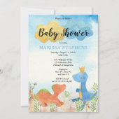 Cute Dinosaurs die Baby shower afspelen Kaart (Voorkant)