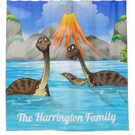 Cute Dinosaurs douane name douchergordijn Douchegordijn