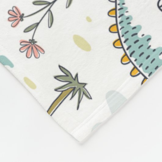 Cute Dinosaurs Fleece Blanket (Hoek)