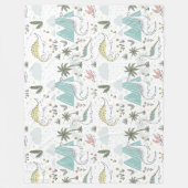 Cute Dinosaurs Fleece Blanket Deken (Voorkant)