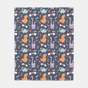Cute Dinosaurs Fleece Deken