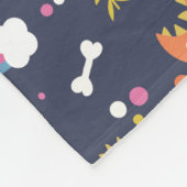 Cute Dinosaurs Fleece Deken (Hoek)