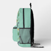 Cute Dinosaurs Green Waterverf Kinder Pattern Bedrukte Rugzak (Rechts)