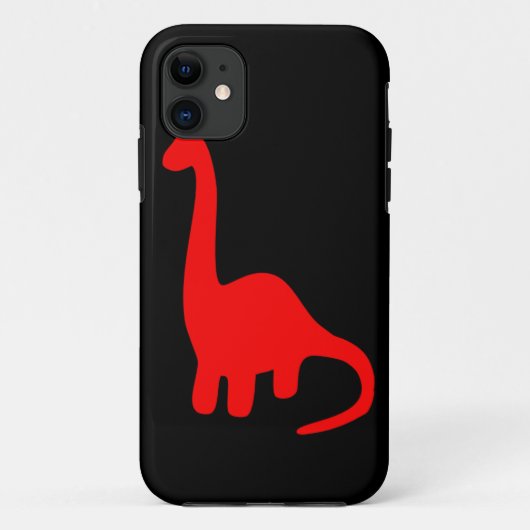 Cute Dinosaurs iPhone 5 Hoesje Red Dino (Achterkant)