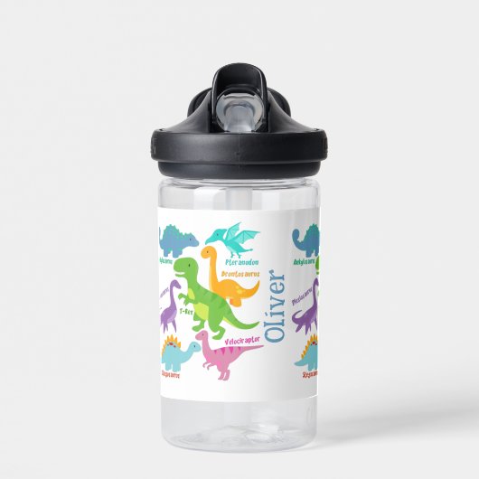 Cute Dinosaurs Kinder Gepersonaliseerd Waterfles (Voorkant)