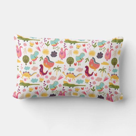 Cute Dinosaurs Kussen (Achterkant)