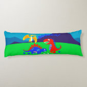 Cute dinosaurs lichaamskussen (Achterkant)