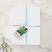 Cute Dinosaurs Oerwoud Safari Baby shower Hartelij Cadeaulabel (Met Touw)