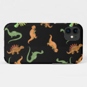 Cute Dinosaurs op zwarte achtergrond Case-Mate iPhone Case (Achterkant (horizontaal))