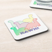 Cute Dinosaurs pastel kleurful Bier Onderzetter (Linkerzijde)
