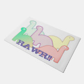 Cute Dinosaurs pastel kleurful Deurmat (Schuin)
