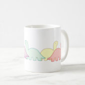 Cute Dinosaurs pastel kleurful Koffiemok (Voorkant rechts)