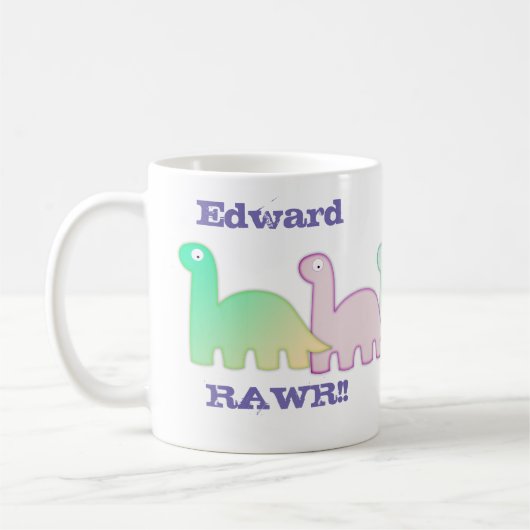 Cute Dinosaurs pastel kleurful Koffiemok (Links)