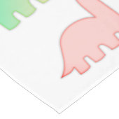 Cute Dinosaurs pastel kleurful Lange Tafelloper (Hoek)