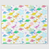 Cute Dinosaurs Pattern Cadeaupapier (Vlak)