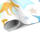 Cute Dinosaurs Pattern Cadeaupapier (Rol Hoek)