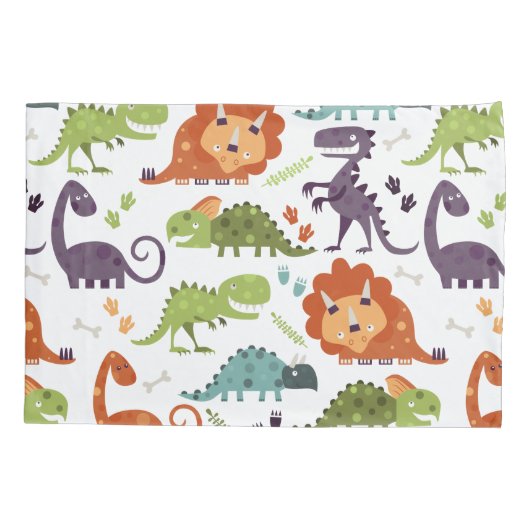 Cute Dinosaurs Pattern Dino Boys Room Kussensloop (Achterkant)