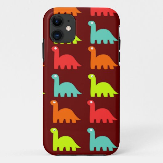 Cute Dinosaurs Pattern iPhone 5 Hoesje (Achterkant)