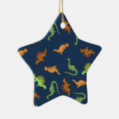 Cute Dinosaurs Pattern Keramisch Ornament (Rechts)