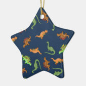 Cute Dinosaurs Pattern Keramisch Ornament (Links)