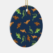 Cute Dinosaurs Pattern Keramisch Ornament (Rechts)