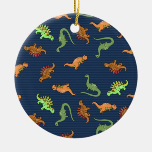 Cute Dinosaurs Pattern Keramisch Ornament (Voorkant)