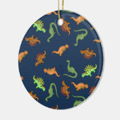 Cute Dinosaurs Pattern Keramisch Ornament (Links)