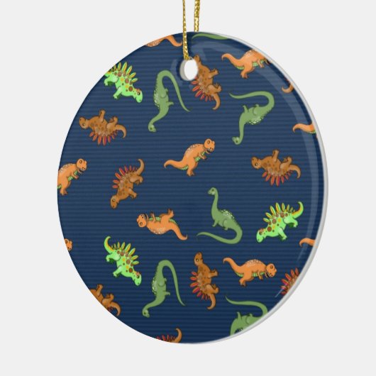 Cute Dinosaurs Pattern Keramisch Ornament (Links)