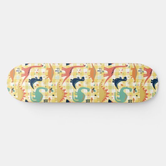 Cute Dinosaurs Pattern Persoonlijk Skateboard (Horizontaal)