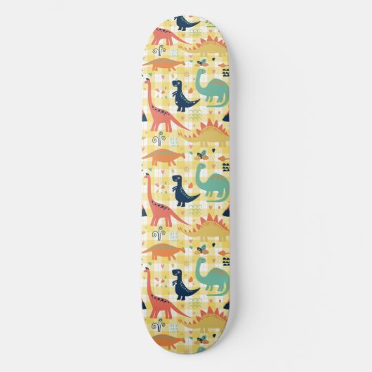 Cute Dinosaurs Pattern Persoonlijk Skateboard (Voorkant)