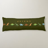 Cute Dinosaurs Personated Pillow voegt Jouw naam t Lichaamskussen (Achterkant)