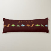 Cute Dinosaurs Personated Pillow voegt Jouw naam t Lichaamskussen (Voorkant)