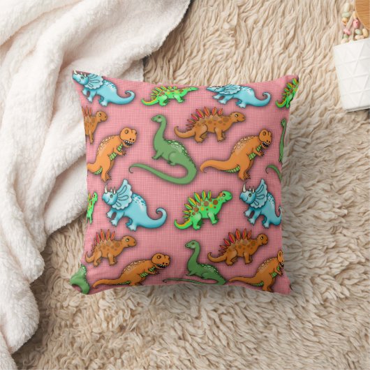 Cute Dinosaurs Pillow voor kinderen Kussen (Deken)