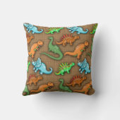 Cute Dinosaurs Pillow voor kinderen Kussen (Achterkant)