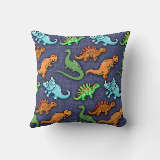 Cute Dinosaurs Pillow voor kinderen Kussen (Achterkant)