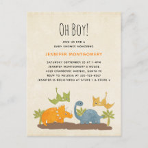 Cute Dinosaurs Prehistorische Baby shower in het w