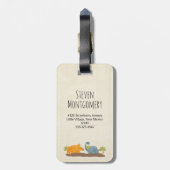 Cute Dinosaurs Prehistorische wilde dieren Bagagelabel (Achterkant verticaal)