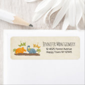 Cute Dinosaurs Prehistorische wilde dieren Etiket (Insitu)