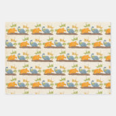 Cute Dinosaurs Prehistorische wilde dieren Inpakpapier Vel (Voorkant 3)