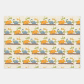 Cute Dinosaurs Prehistorische wilde dieren Inpakpapier Vel (Voorkant)