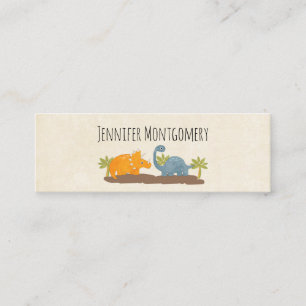 Cute Dinosaurs Prehistorische wilde dieren Mini Visitekaartje