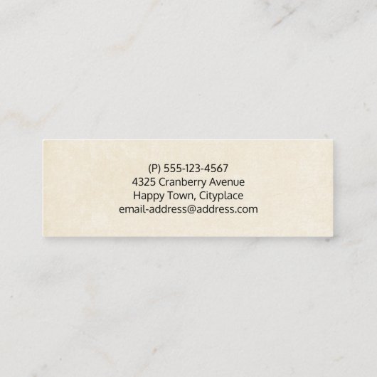 Cute Dinosaurs Prehistorische wilde dieren Mini Visitekaartje (Achterkant)