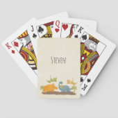 Cute Dinosaurs Prehistorische wilde dieren Pokerkaarten (Achterkant)